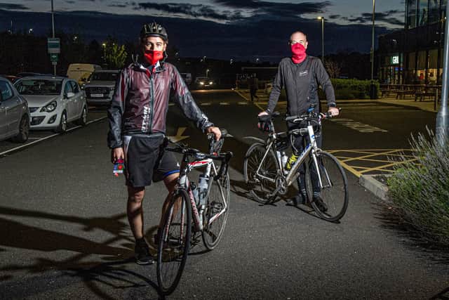 Steve Reynolds and Mike Trasmundi of Loud Sound outside the Village Hotel in Portsmouth. Picture: Habibur Rahman