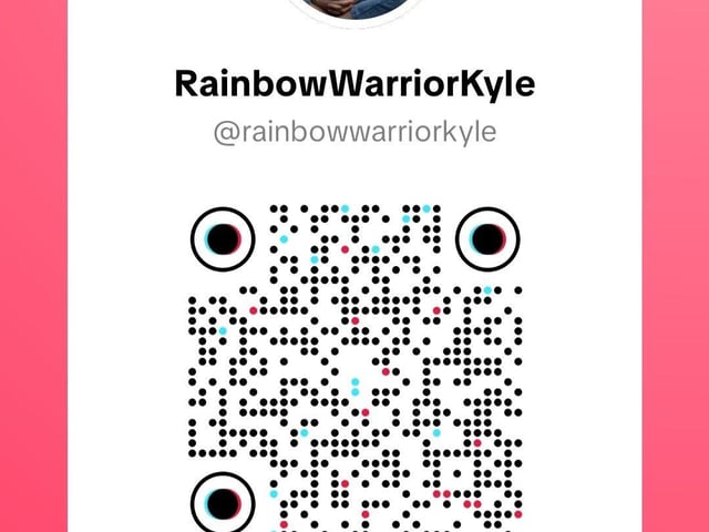 Kyle's Tiktok profile where he will be going live whilst he cycles
