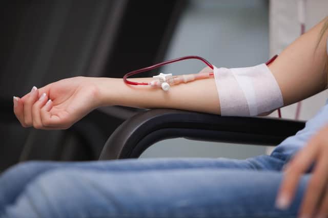 A person giving blood. Picture: Shutterstock