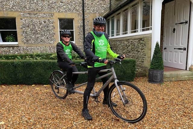 Supporters of Portsmouth Down Syndrome Association took on the T21 challenge to raise funds for the charity. Pictured: Max and Ken Ross