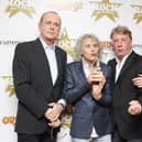 John Coghlan, pictured on the right alongside Francis Rossi, Alan Lancaster, Rick Parfitt at the Classic Rock Roll of Honour awards at The Roundhouse in London on November 13, 2012, is set to perform a farewell tour in Portsmouth. Photo by Jo Hale/Getty Images.