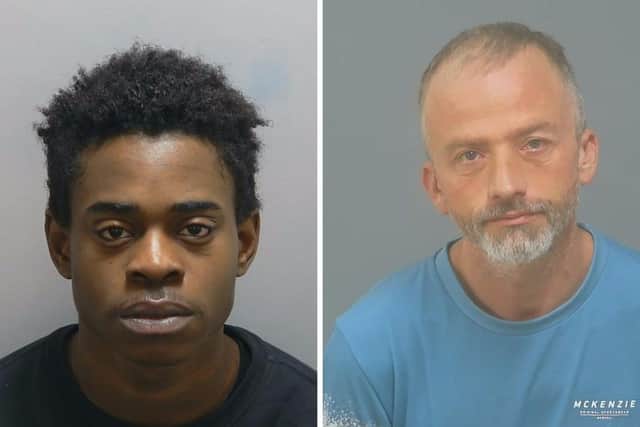 Stelvio De Jesus Rescova, 24, of Carrick Road, Bedford, left, and David Bidder, 40, of Fawcett Road in Portsmouth, have been sentenced. Picture: Hampshire and Isle of Wight Constabulary
