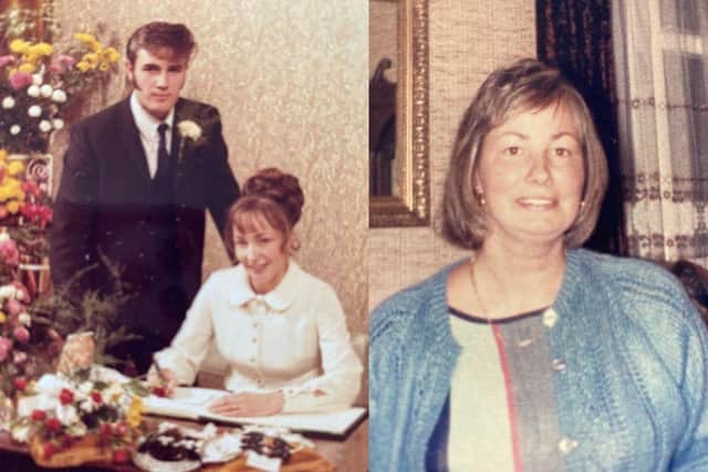 Wendy Benham has passed away at 75 and her family has paid tribute to her.
Pictured: (left) Wendy and her husband Stephen on their wedding day.
