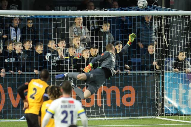 James Roberts' second half shot is just over. Picture: Dave Haines.