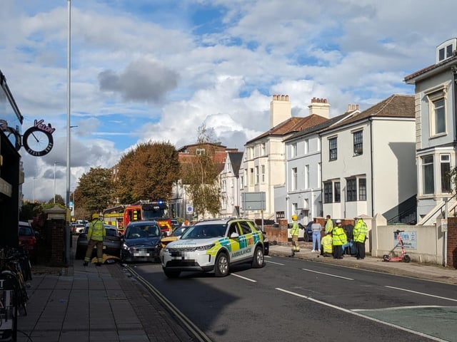 The eye-witness said a fire crew, police and paramedics were all at the scene of the crash.