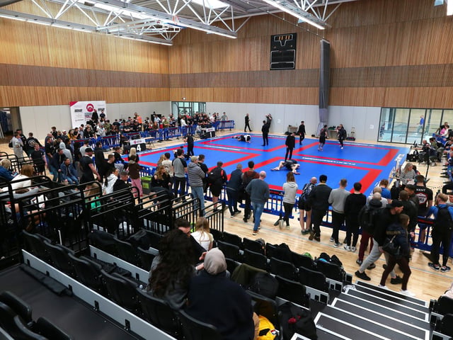 The Ravelin Centre in Portsmouth hosts a Brazilian Jiu Jitsu competition. Picture: Chris Moorhouse (jpns 250223-15)