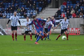 Dec Seiden converts a first minute penalty against Millbrook. Picture: Daniel Haswell.