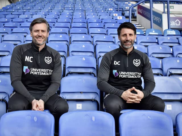 Danny Cowley has named his first team as Pompey head coach - and it will face Ipswich this afternoon. Picture: Portsmouth FC