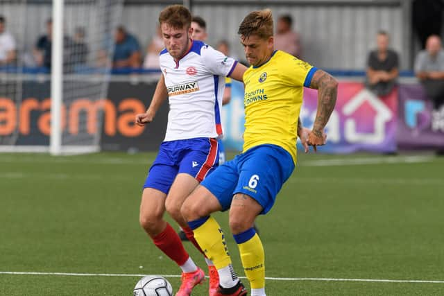 Teenage former Pompey midfielder Harvey Rew, left, has joined Gosport Borough. Picture: Keith Woodland (310721-238)