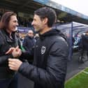 Wycombe boss Gareth Ainsworth welcomes Danny Cowley to Adams Park back in December - a game the Blues lost 2-0.  Picture: Alex Morton/Getty Images