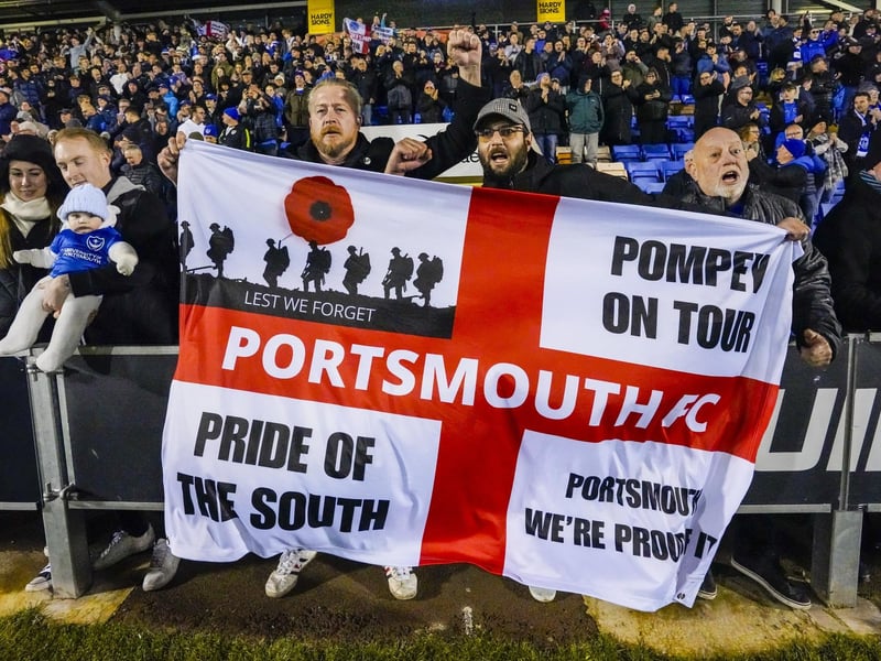 1,540 Pompey fans made the trip to Shrewsbury's Cloud Meadow