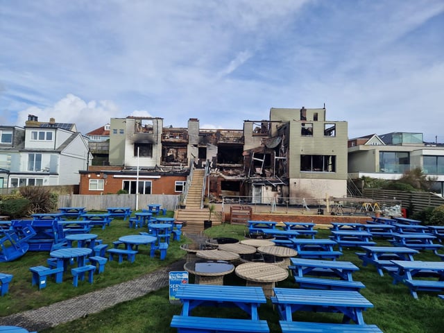 The Osborne View, struck by a huge fire which is believed to have started as a result of a a tumble dryer electrical fault, pictured on Friday, February 23 2024.