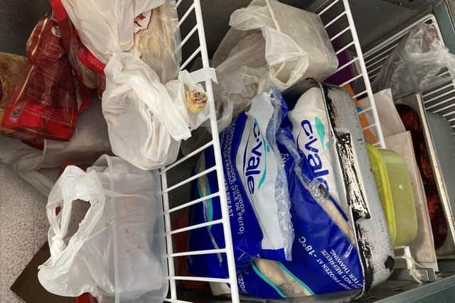 Pictures taken at The Wonderful Chinese, Copnor Road, on July 28 by Portsmouth City Council's environmental health team who took action.Unsatisfactory food storage in main chiller - dirty containers and plastic bags, cooked chicken defrosting immediately adjacent to raw meat in open bag, ceramic wall tile left on top of marinating meat.