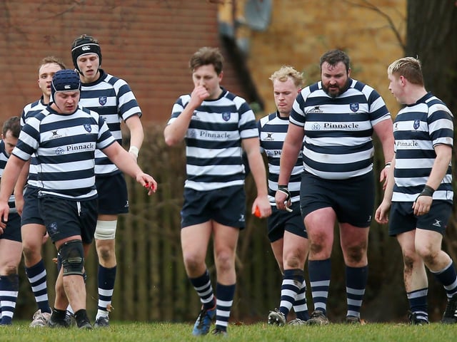 Havant  have just scored a try. Picture: Chris Moorhouse