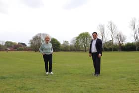 Bedhampton Summer Show chairman Chris Miller and Havant MP Alan Mak at Bidbury Mead