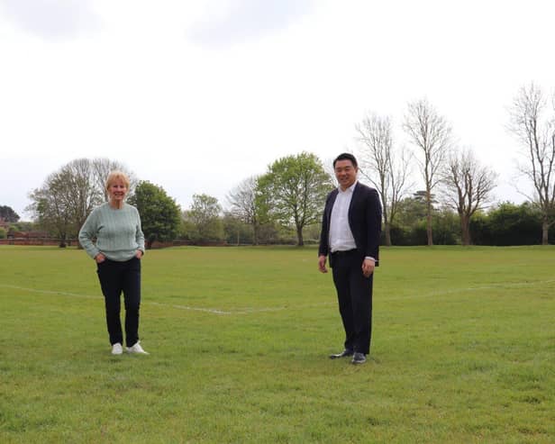 Bedhampton Summer Show chairman Chris Miller and Havant MP Alan Mak at Bidbury Mead