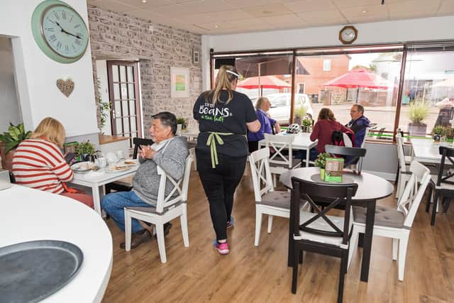Opening day at the Three Beans & A Tea Leaf coffee shop on Hayling Island. Picture: Mike Cooter (170521)