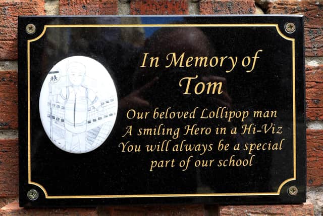 The memorial plaque. Picture: Chris Moorhouse (jpns 270622-23)