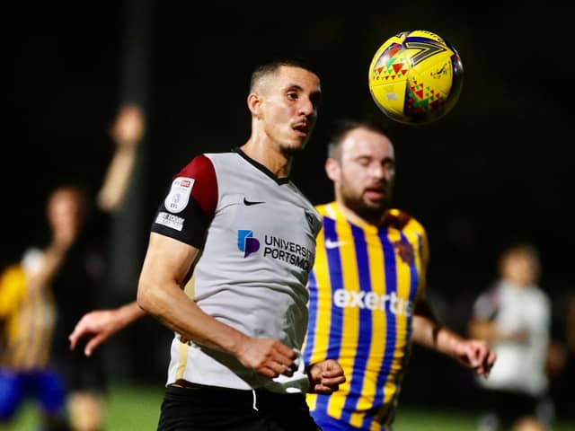 Gassan Ahadme is among eight changes for Pompey in tonight's Papa John's Trophy encounter with Sutton United. Picture: Stuart Martin (220421-7042)