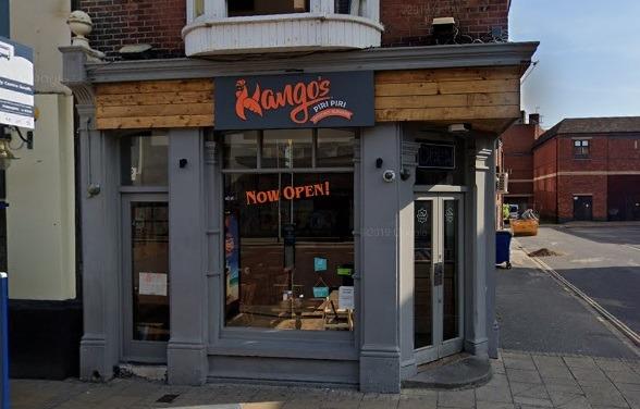 Kangos Peri Peri Gourmet Burgers at 14 Edinburgh Road, Portsmouth was rated two on November 22.