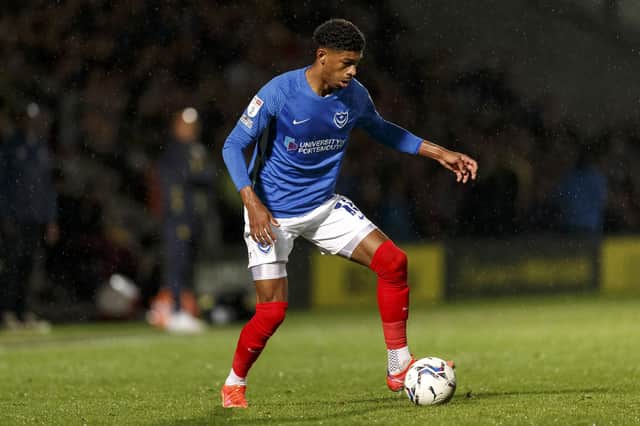 Reeco Hackett-Fairchild is ready to take up the left wing-back role if Pompey require him to. Picture: Daniel Chesterton/phcimages.com