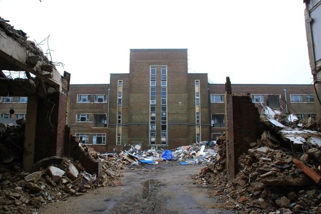 Looking into the courtyard from the rear entrance