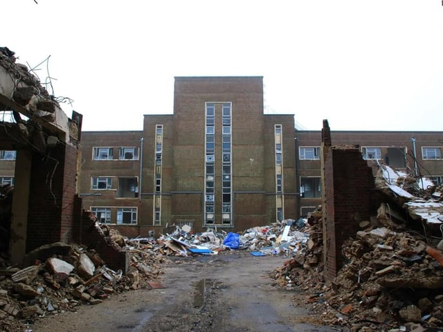 Looking into the courtyard from the rear entrance