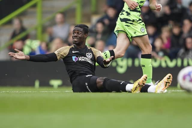 Pompey midfielder Jay Mingi put in a man-of-the-match performance on his full league debut for the Blues Picture: Jason Brown