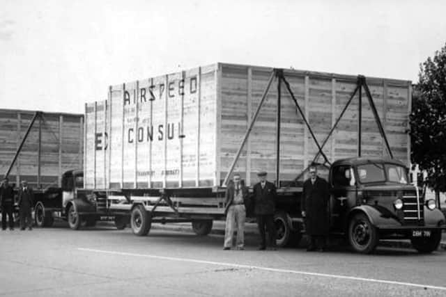 Vietnam-bound. Two entire planes being shipped from Portsmouth company Airspeed to the Far East, about 1950.