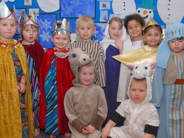 Selston's Holly Hill Primary School nativity.
Children from the Foundation unit preparing for their performance.