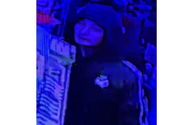 CCTV image released after a gunman burst into the 3s Convenience Store in North End Avenue, Portsmouth, at around 8.50pm on December 9. Picture: Hampshire police.