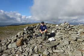 Rob Moriarty at the summit of Ben Chonzie