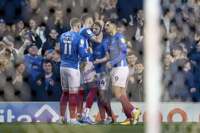 Michael Jacobs celebrates his goal tonight (Photo by Robin Jones)