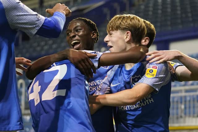 Pompey used six academy talents in their 5-2 win over Southampton on Tuesday evening.