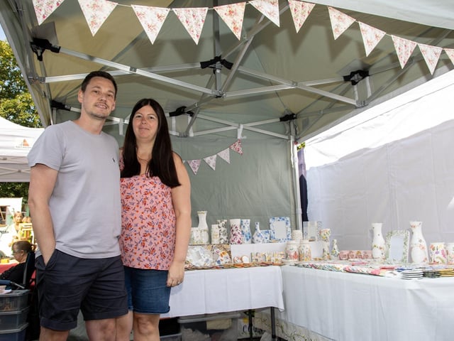 The Denmead Horticultural Society held their 73rd Village Show on saturday afternoon, with various live music acts, Punch & Judy, food and entertainment for all the family.Pictured - Scott & Laura Amey of Ethereal CreationsPhotos by Alex Shute