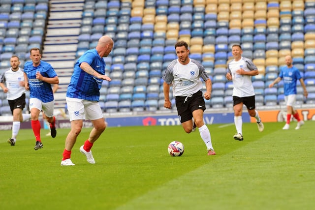 Pompey Legends v Alan Knight Celebrity XI in a charity fundraising match at Fratton Park on Bank Holiday Monday. Picture: Sarah Standing (050525-5990)