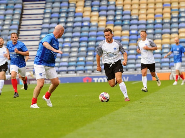 Pompey Legends v Alan Knight Celebrity XI in a charity fundraising match at Fratton Park on Bank Holiday Monday. Picture: Sarah Standing (050525-5990)