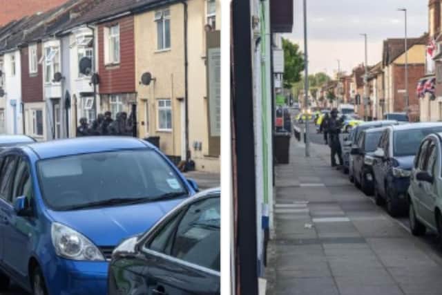 Police carry out drugs raid in Twyford Avenue, Stamshaw, on May 25.