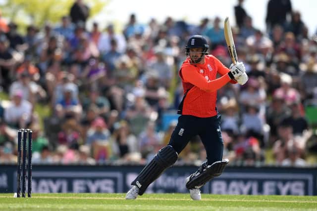 James Vince in action for England. Photo by Gareth Copley/Getty Images.