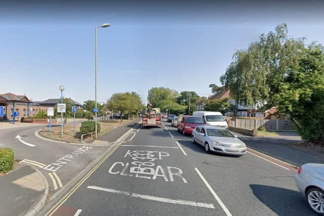 Police said the collision took place in Bury Road, Gosport. Picture: Google Street View.