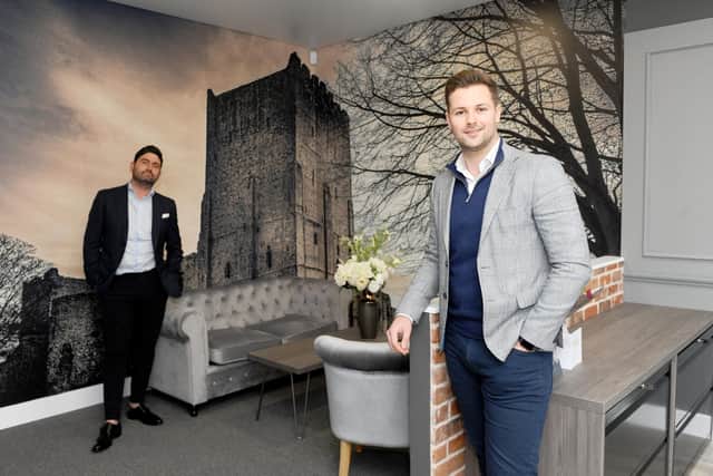 Castles Estate Agents in Castle Street, Portchester, officially opened on January 18, 2021, in the former Natwest bank premises.
Pictured is: (l-r) Directors of Castles Estate Agents Gary Agar and Charlie Tuson.
Picture: Sarah Standing (090221-2687)