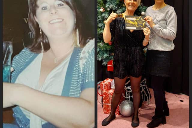 Emma before joining Slimming World & Emma reaching her dream target weight