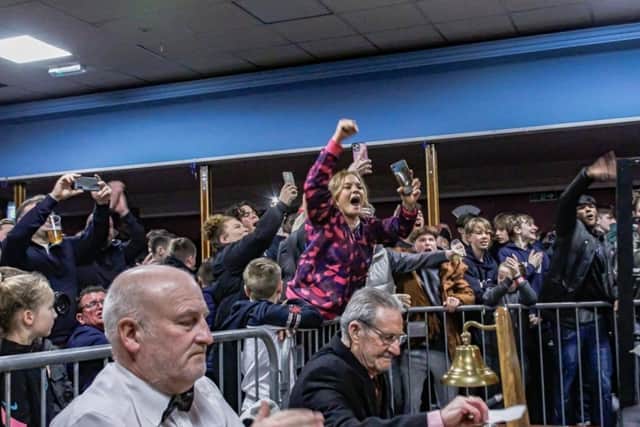Crowd cheering at Warrior's Gym ABC's opening home show Picture: Ben Stratford