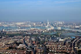 An aerial view of Gosport