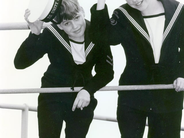 Cadets (left) Daniel Kenny and Gavin Mengham, both eleven at the Portsmouth Navy Days.Picture: (4397-3)