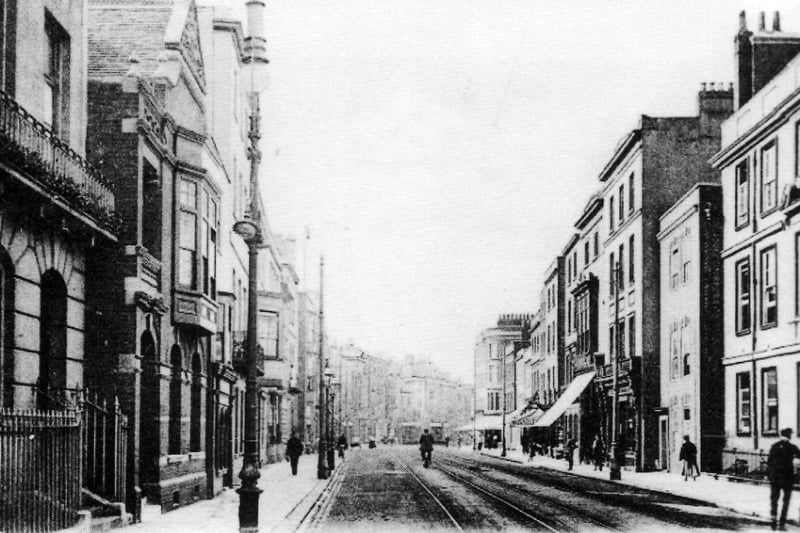 High Street, Old Portsmouth, looking towards the Square Tower, about 1902