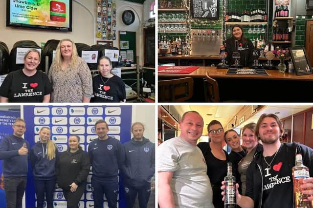 Staff from the Lawrence Arms in Southsea have been keeping busy while the pub is closed for repair by working shifts at other local businesses.