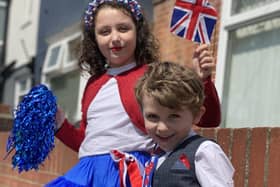 Dressed up for VE Day, Ronnie and Zahra Rad.
 
Photograph by Steve Rad.