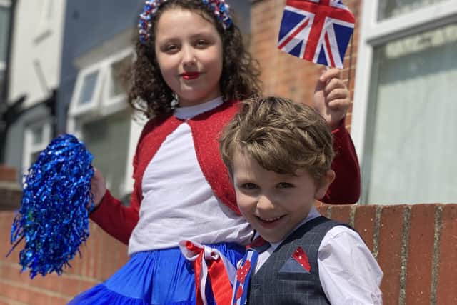 Dressed up for VE Day, Ronnie and Zahra Rad.
 
Photograph by Steve Rad.