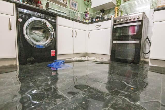 Water has been rushing through the homes - which apparently sit below sea level.

Picture: Habibur Rahman